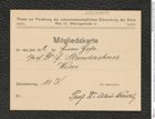 Nachlass Franz Steindachner, Mitgliedskarte von Verein zur Förderung der naturwiss. Erforschung der Adria an Franz Steindachner (1912), Inv.Nr. 560.01, Seite 1